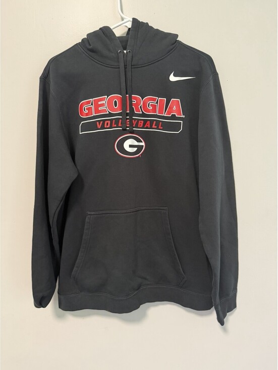 Nike Tops - Women's Black Hoodie Sweatshirt University of Georgia Volleyball Logo Size M